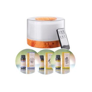 Kit 03 Óleos essenciais+ Difusor Ultrassônico